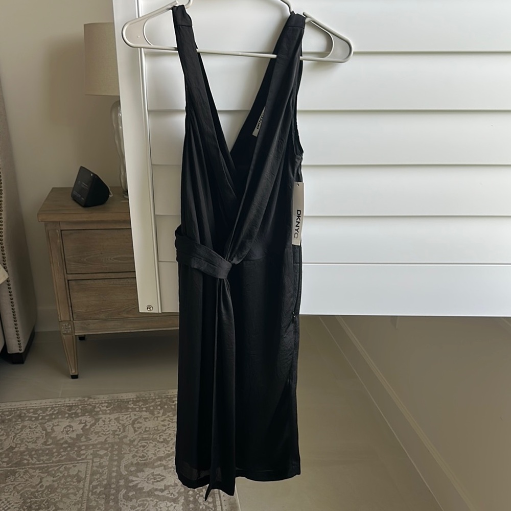 DKNYC Black wrap dress